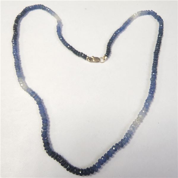 BZ1211-54 14K SAPPHIRE 16"(36CT) NECKLACE