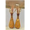 PAIR OF 3 FT TALL BAMBOO ACCENT FLOOR VASES