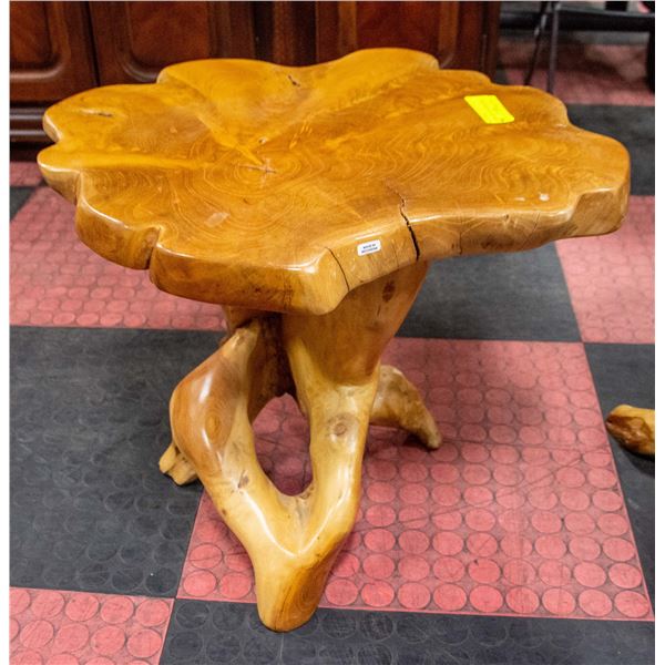 SOLID WOOD ROOT END TABLE