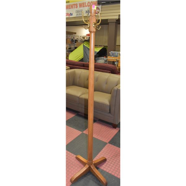 WOODEN COAT RACK 68" TALL