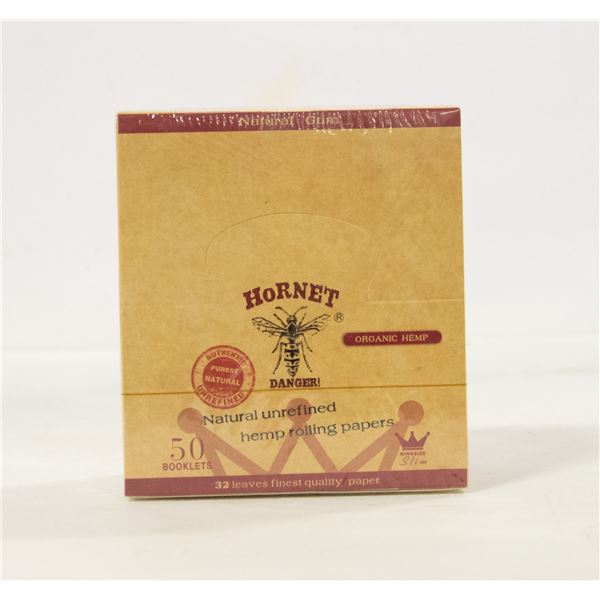 50 BOOKLETS OF HORNET KING SIZE SLIM ROLLING PAPER