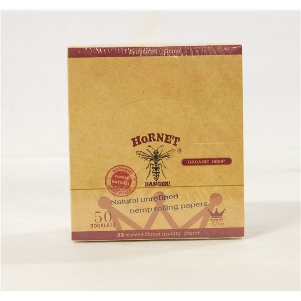 50 BOOKLETS OF HORNET KING SIZE SLIM ROLLING PAPER