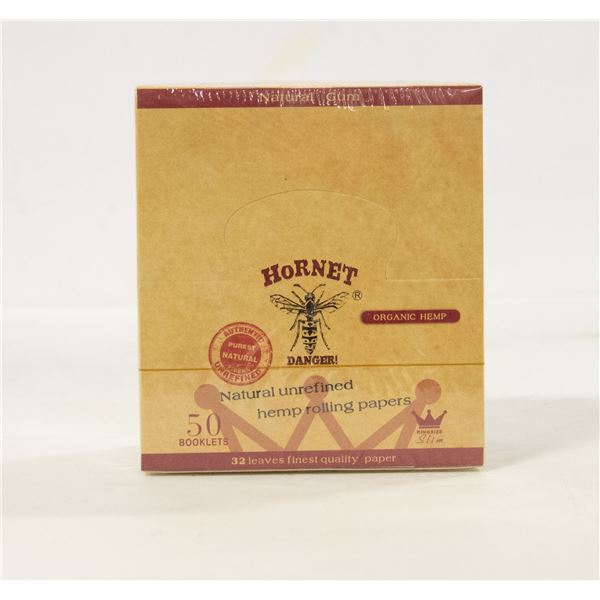 50 BOOKLETS OF HORNET KING SIZE SLIM ROLLING PAPER