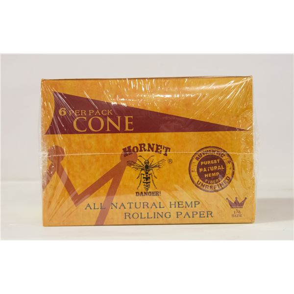 CASE OF HORNET 1 1/4  CONES, 6 CONES/PACK 24 PACKS