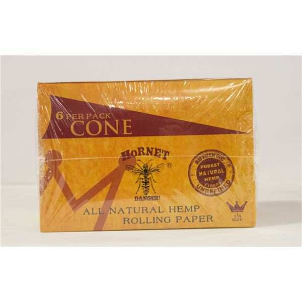 CASE OF HORNET 1 1/4" CONES, 6 CONES/PACK 24 PACKS