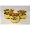 Image 1 : LOT OF THREE BRASS PLANTER POTS #667