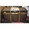 VINTAGE BLUE STEAMER TRUNK