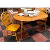 Image 1 : WOODEN DINING TABLE WITH 2 WOODEN CHAIRS