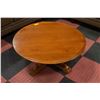 VINTAGE SOLID WOOD ROUND COFFEE TABLE