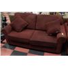 ESTATE RED FABRIC CHAIR AND LOVE SEAT COMBO