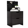 Image 1 : NEW SOGES BEDSIDE TABLE WITH SHELF CABINET, BLACK