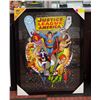 JLA GLASS FRAMED COMIC POSTER 22" X 28"