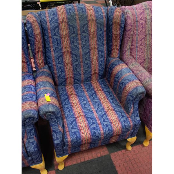 LARGE WING BACK PARLOR CHAIR