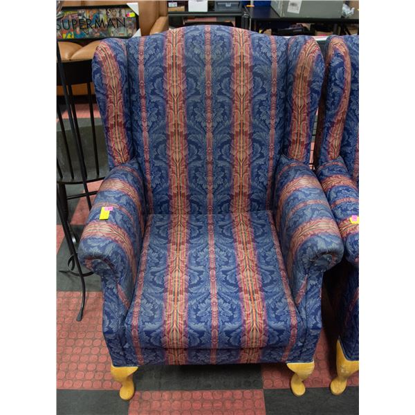 LARGE WING BACK PARLOR CHAIR