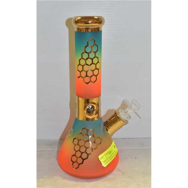 NEW 12" MULTI-COLOURED HONEYCOMB BEAKER BONG