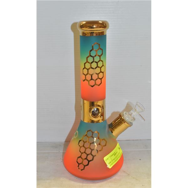 NEW 12" MULTI-COLOURED HONEYCOMB BEAKER BONG