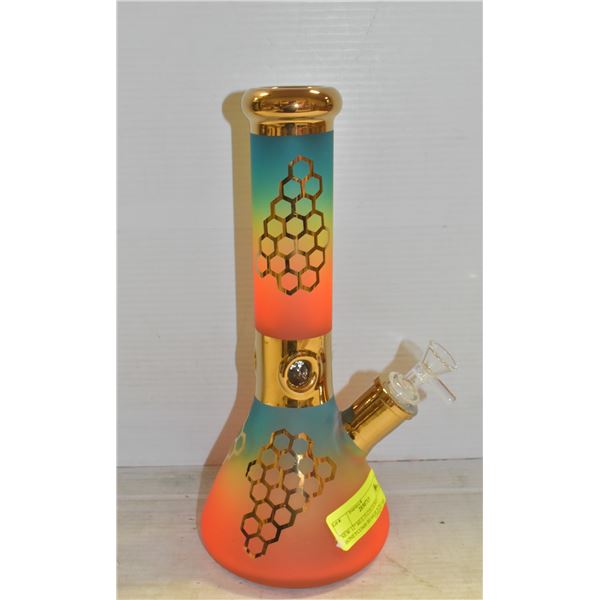 NEW 12" MULTI-COLOURED HONEYCOMB BEAKER BONG