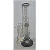 Image 1 : 11" NEW BONG WITH PERCS CLEAR AND SMOKEY GREY