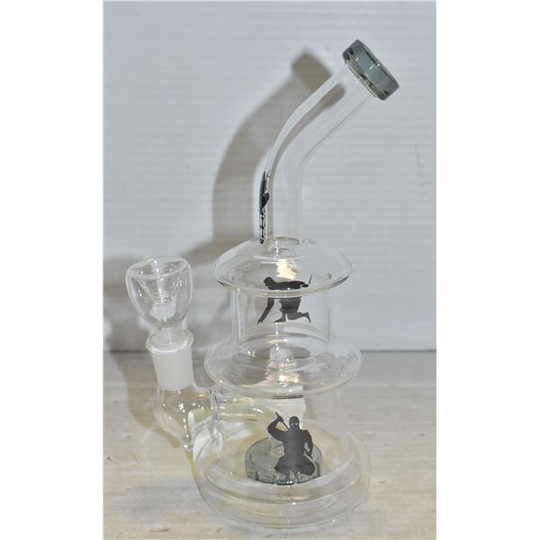 7" NEW NINJA DISC PERC BONG WITH TOOL HOLDER