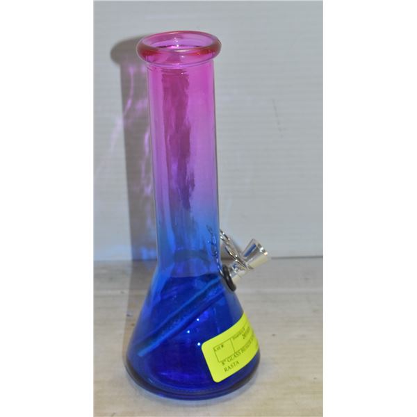 8  GLASS BEAKER BONG 5MM THICK RASTA