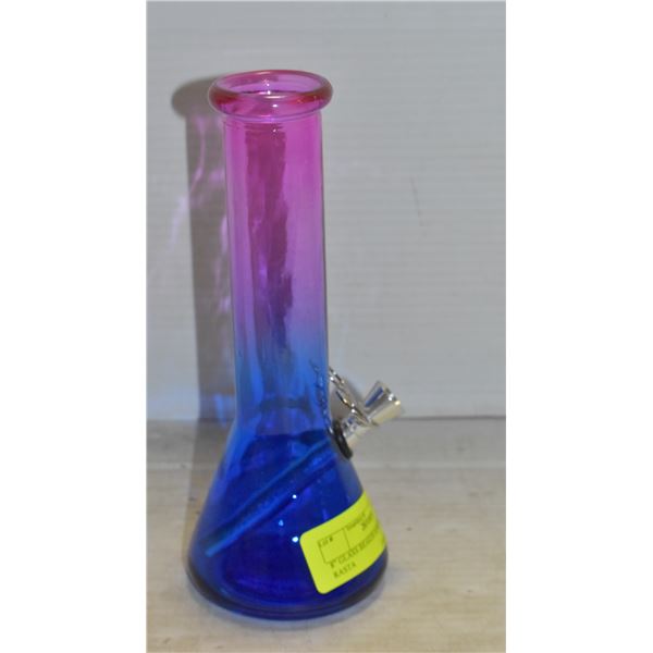 8  GLASS BEAKER BONG 5MM THICK RASTA