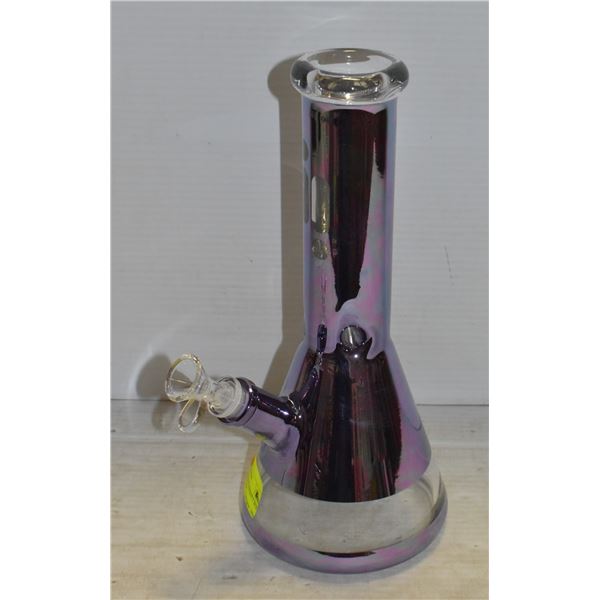 14  PURPLE METALLIC INFINITY BONG WITH ICE CATCHER