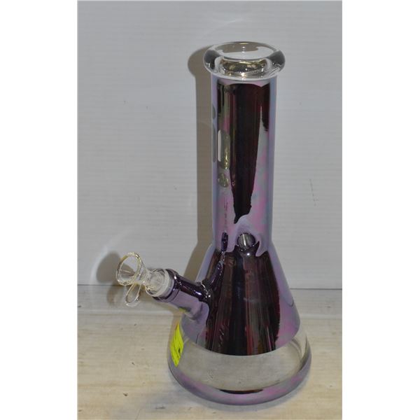 14  PURPLE METALLIC INFINITY BONG WITH ICE CATCHER