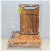 Image 1 : LOT OF 4 NEW WOODEN ROLLING TRAYS