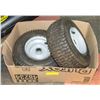 Image 1 : PAIR OF 13" X 5" X 5" UTILITY TIRES AND RIMS