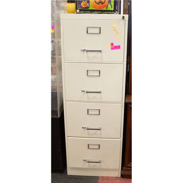 OFF WHITE 4 DRAWER FILE CABINET