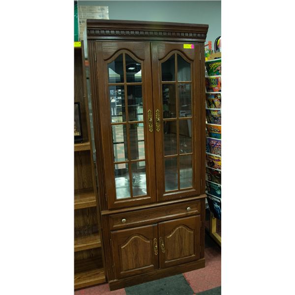 ESTATE WOOD TONE DISPLAY CABINET