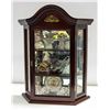 Image 1 : MINI WALL MOUNT CURIO CABINET DISPLAY W/CONTENTS