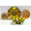 Image 1 : LOT OF 4 ASSORTED ESTATE GLASS ITEMS