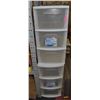 Image 1 : LOT OF 2 PLATIC STORAGE UNITS 12" X 14" X 4'