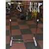 Image 1 : ADJUSTABLE HEIGHT+WIDTH CLOTHES RACK ON WHEELS