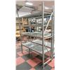 Image 1 : ASSEMBLED METAL SHELVING 6FT X 55" X 19" GREY