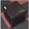 LEATHER HASSOCK/STOOL WITH STORAGE,REMOVABLE TOP