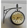 Image 1 : TWO SIDED METAL TRAIN STATION CLOCK