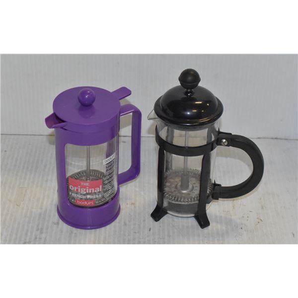 PAIR OF FRENCH COFFEE PRESSES