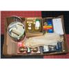 Image 1 : FLAT OF ASSORTED HARDWARE INCLUDES BRASS OUTLET