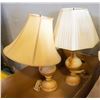 Image 1 : 2 VINTAGE ORANGE/CREAM LAMPS