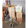 Image 1 : PALLET OF ASSOTED MISC. INCLUDES PALLET JACK