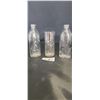 Image 1 : THREE 1940'S BEAUTIFULLY EMBOSSED GLASS BABY BOTTLES