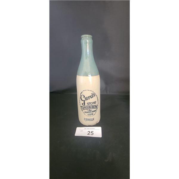 ANTIQUE GURD'S STONE GINGER BEER BOTTLE-HARD TO FIND