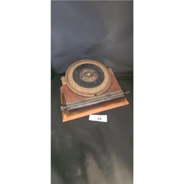 RARE EARLY VICTORIAN NO. 3 THE PRACTICAL TYPEWRITER