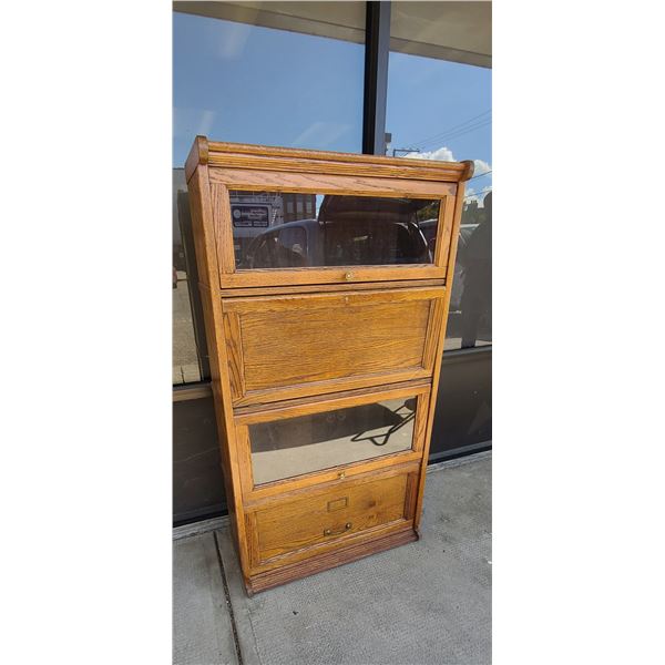 OAK BARRISTER BOOKCASE-EARLY REPRODUCTION, NO SHIPPING