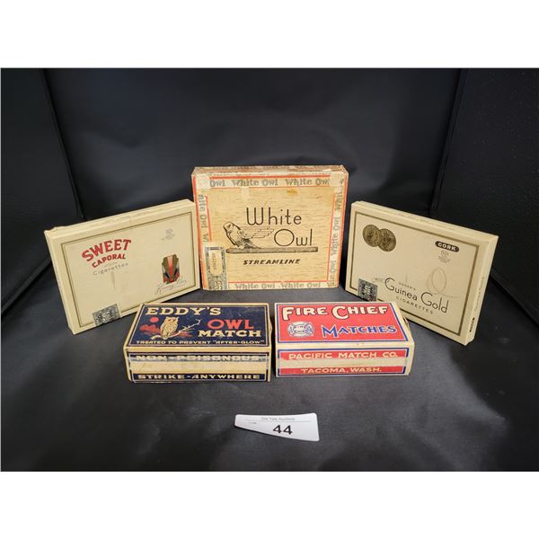 FIVE VINTAGE TOBACCO COLLECTIBLES