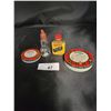 Image 1 : FOUR VINTAGE TAPE & GLUE CANS & BOTTLES