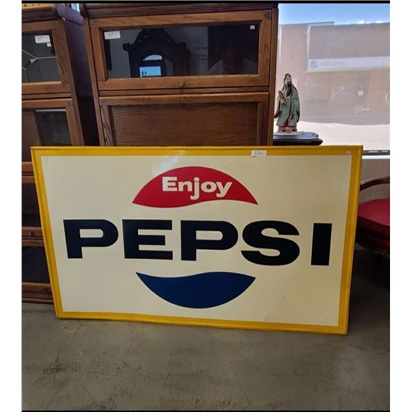 NEAR MINT 1966 PEPSI TIN SIGN