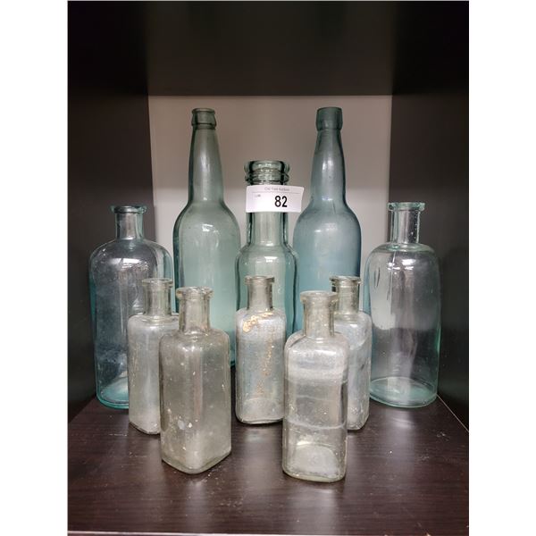 TEN ANTIQUE APOTHECARY BOTTLES
